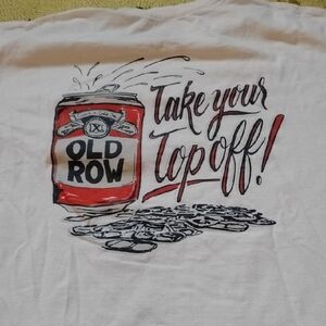 Men's White XL Barstool Old Row Beer Take Your Tops Off Funny Graphic Shirt